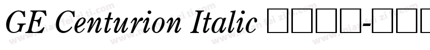 GE Centurion Italic 语言英文字体转换